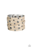 Paparazzi Go-Getter Glamorous - Multi - Hematite Rhinestones - Wrap Snap Bracelet