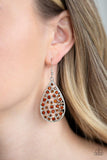 Paparazzi Call Me Ms. Universe - Brown Earrings - The Jewelry Box Collection 