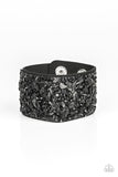 Paparazzi Crush Rush - Black Wrap Bracelet