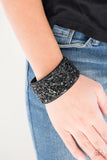 Paparazzi Crush Rush - Black Wrap Bracelet