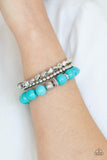 Paparazzi Rural Restoration - Blue Bracelet - The Jewelry Box Collection 