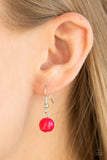 Paparazzi Daytime Drama - Pink Beads - Necklace and matching Earrings