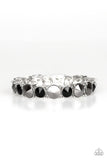 Paparazzi Born To Bedazzle - Multi - Black and Hematite Rhinestones - Stretchy Band Bracelet - The Jewelry Box Collection 