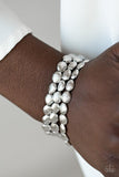 Paparazzi Basic Bliss - Silver Beads - Set of 3 Bracelets - The Jewelry Box Collection 
