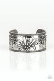 Paparazzi Where The WILDFLOWERS Are - Silver - Hammered Cuff Bracelet