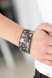 Paparazzi Where The WILDFLOWERS Are - Silver - Hammered Cuff Bracelet
