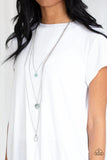 Paparazzi Heart Song Green Layered Silver Necklace and matching Earrings - The Jewelry Box Collection 