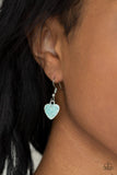 Paparazzi Heart Song Green Layered Silver Necklace and matching Earrings - The Jewelry Box Collection 
