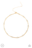 Paparazzi Stunningly Stunning - Gold Necklace with Matching Earrings