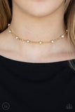 Paparazzi Stunningly Stunning - Gold Necklace with Matching Earrings