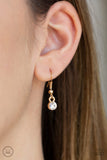 Paparazzi Stunningly Stunning - Gold Necklace with Matching Earrings