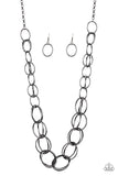 Paparazzi Elegantly Ensnared Black Necklace