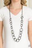 Paparazzi Elegantly Ensnared Black Necklace