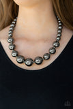 Paparazzi Living Up To Reputation - Black Necklace and matching Earrings