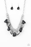 Paparazzi Change Of Heart - Black Scripture Necklace