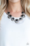 Paparazzi Lions, Tigers, and Bears - Black Necklace and Matching earrings