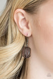 Paparazzi Ice Bank - Black Acrylic - Necklace and matching Earrings