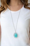 Paparazzi Harbor Harmony Blue Necklace and Matching Earrings - The Jewelry Box Collection 