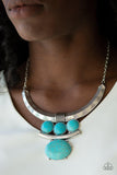 Paparazzi Commander In CHIEFETTE - Blue Necklace - The Jewelry Box Collection 