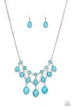 Paparazzi Mermaid Marmalade - Blue Nrcklace and Matchig Earring - The Jewelry Box Collection 