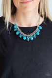 Paparazzi Fiesta Fabulous - Blue Necklace - The Jewelry Box Collection 
