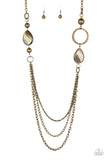 Paparazzi Rebels have more fun Brass Necklace - The Jewelry Box Collection 