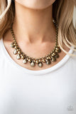 Paparazzi Stage Stunner - Brass Necklace - The Jewelry Box Collection 