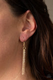 Paparazzi Straight From The Heart - Gold Necklace with matching earrings
