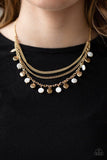 Paparazzi Beach Flavor - Gold Necklace - The Jewelry Box Collection 