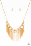 Paparazzi Bragging Rights - Gold Necklace - The Jewelry Box Collection 