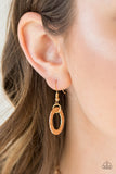 Paparazzi Jammin Jungle  - Gold Necklace with matching earrings