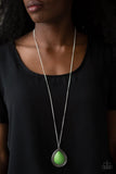 Paparazzi Chroma Courageous - Green Necklace - The Jewelry Box Collection 