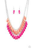 Paparazzi Beaded Boardwalk - Pink Necklace - The Jewelry Box Collection 
