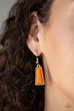 Paparazzi Glamour Goddess - Orange Tiger - Hammered Silver Plate - Necklace and matching Earrings