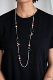 Paparazzi Pageant Princess Orange Necklace - The Jewelry Box Collection 