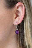Paparazzi Beauty School Drop Out - Purple Beads - Silver Necklace and matching Earrings - The Jewelry Box Collection 