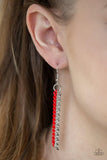 Paparazzi Industrial Vibrance - Red Silver Necklace - The Jewelry Box Collection 