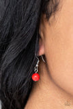 Paparazzi Medallion Meadow Red Necklace - The Jewelry Box Collection 