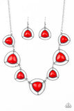 Paparazzi Make A Point Red Necklace - The Jewelry Box Collection 
