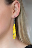 Paparazzi Rio Rainforest - Yellow Seedbead Necklace and Matching Earrings - The Jewelry Box Collection 