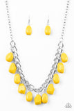 Paparazzi Take The COLOR Wheel! - Yellow - Necklace and matching Earrings