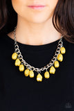 Paparazzi Take The COLOR Wheel! - Yellow - Necklace and matching Earrings