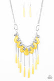 Paparazzi Roaring Riviera Yellow Necklace - The Jewelry Box Collection 