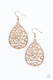 Paparazzi Im Doing VINE - Rose Gold Earrings