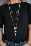 Paparazzi Wildland Wonderland - White - Silver Layered Chains - Necklace & Earrings