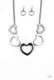 Paparazzi Hearty Hearts - Multi - Heart Silhouettes - Necklace and matching Earrings