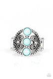 Paparazzi Triple Whammy - Blue Ring - The Jewelry Box Collection 