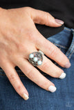 Paparazzi Triple Whammy - Blue Ring - The Jewelry Box Collection 