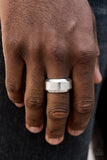 Paparazzi Checkmate - Silver - Men's Ring - 2019 Convention Exclusive