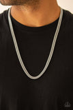 Paparazzi Knockout King - Silver Necklace - The Jewelry Box Collection 